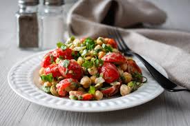 Chickpeas summer salad with parsley Chickpeas summer salad with parsley